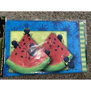 Original MAIL WRAPS ~ Magnetic 6.5"X19" Mail Box Cover ~ SUMMERTIME, WATERMELON